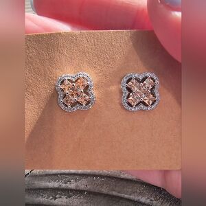 Gold Plated Floral Stud Earrings